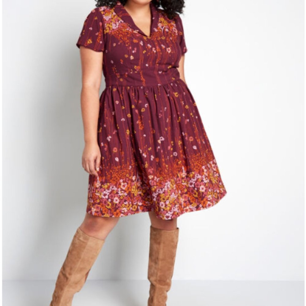 Modcloth Floral Vintage Inspired Dress